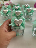 Scatola crystal con calamita cuore argento